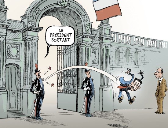 illustration pour défaite électorale de Sarkozy en 2012