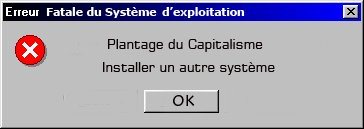 illustration pour plantage du système capitaliste