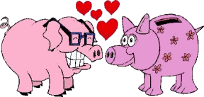 illustration avec cochon carnassier charmant cochon-tirelire