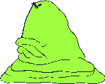 illustration par monstre hurlant, en forme de tas vert