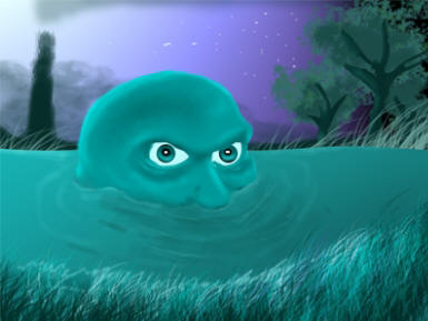représentation de la première forme de Vie sur Terre : l'algue bleue