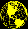 illustration par globe jaune tournant vite