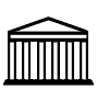 image animée de façade de temple néoclassique avec colonnes