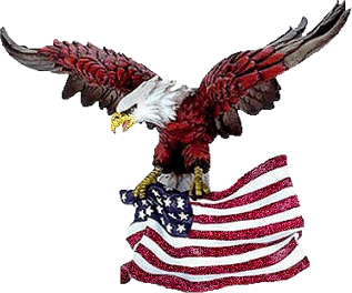 illustration par aigle, bec brillant, et drapeau des U.S.A.
