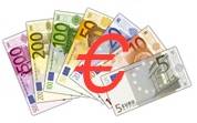 illustration avec l'éventail de valeurs sur billets en euros