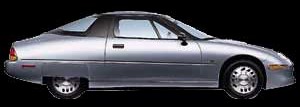 Image noire et grise de EV1-electric de General-Motors,voiture électrique.