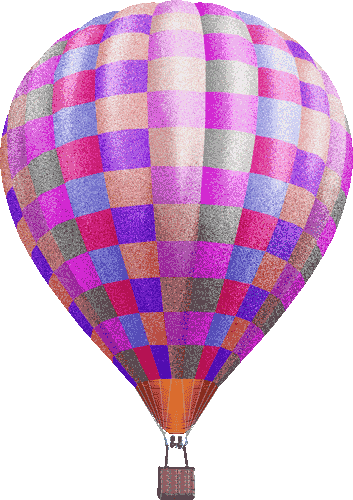 Image de ballon multicolore avec nacelle.