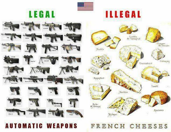 Image pour symboliser erreurs de vue concernant armes et fromages.