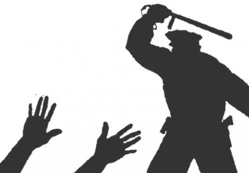 Image symbolique de r�pression polici�re.