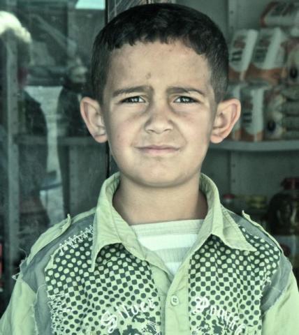 photo d'un enfant de Gaza au regard fier, été 2014